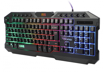 Gaming Keyboard & Mouse & Mouse Pad Qumo Mystic, Fn hotkeys, backlight, Black, USB