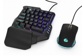 Gaming Kit IVAR TWIN, 35-key keyboard & mouse, 1000-3200 dpi, 7 buttons, Rainbow LED, USB