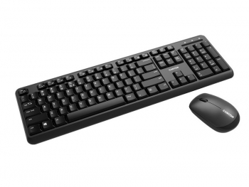 Wireless Keyboard Canyon W20, Multimedia, Fn Keys, Silent keys, Low-force key switches, 2xAAA, Black