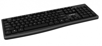 Wireless Keyboard Canyon KB-W50, Multimedia, Slim, Quiet, Chocolate Keycap, 2xAAA, Black