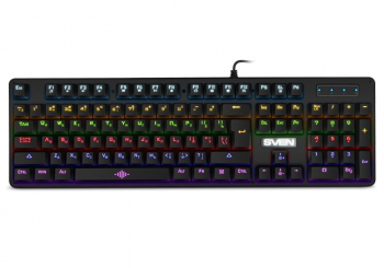 Gaming Keyboard SVEN KB-G9100, Win lock key, Fn keys, 7 backlit modes, Black, USB  