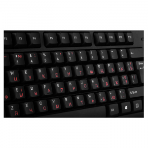 Keyboard SVEN KB-S300, Traditional layout, Quiet, Splash proof, Black, USB