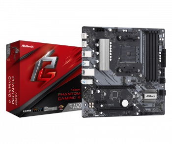 MB AM4 ASRock A520M PHANTOM GAMING 4  mATX