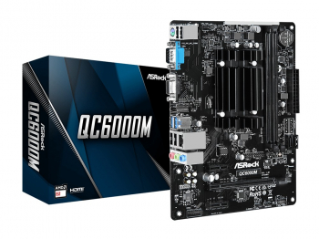 MB ASRock QC6000M (Quad-Core AMD E2-6110/2xDDR3/2xSATA2/Com, mATX)