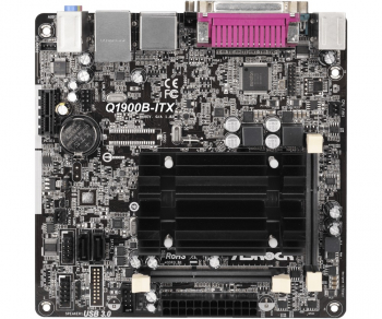 MB ASRock Q1900B-ITX (Quad-Core Celeron J1900/2xDDR3 SO-DIMM/2xSATA2, COM Port/LPT Port, Mini-ITX)