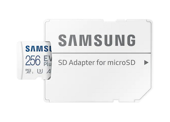 256GB MicroSD (Class 10) UHS-I (U3) +SD adapter, Samsung EVO Plus "MB-MC256KA" (R:130MB/s)