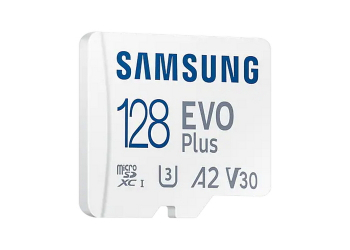 128GB MicroSD (Class 10) UHS-I (U3)+SD adapter, Samsung EVO Plus "MB-MC128KA" (R:130MB/s)