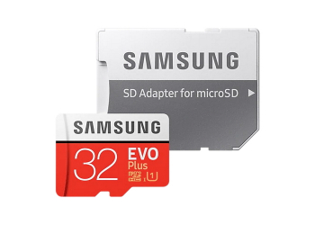 .32GB MicroSD (Class 10) UHS-I (U1)+SD adapter, Samsung EVO Plus "MB-MC32GA" (R/W:95/20MB/s)