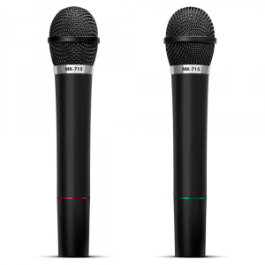 Karaoke Microphone  SVEN "MK-715", Wireless 80.0Hz - 12.0 MHz, Microphone - 2 pcs