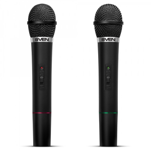 Karaoke Microphone  SVEN "MK-715", Wireless 80.0Hz - 12.0 MHz, Microphone - 2 pcs