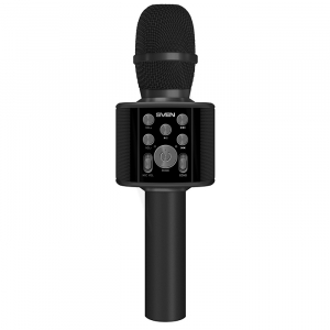 Karaoke Microphone  SVEN "MK-960", Black, Bluetooth, 6w, microSD, 1200mAh