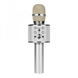 Karaoke Microphone  HOCO "BK3" Silver, Wireless