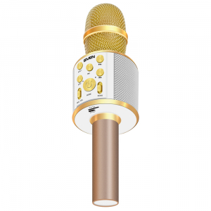 Karaoke Microphone  SVEN "MK-950", White/Gold, Bluetooth, 6w, microSD, 1200mAh