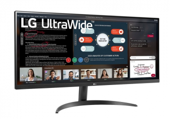 34" LG 34WP500-B, Black, IPS, 2560x1080, 75Hz, FreeSync 1MBR, 250cd, HDR, HDMI+AudioOut