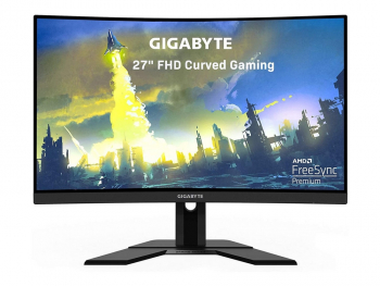 27" GIGABYTE G27F, Black, IPS, 1920x1080, 144Hz, FreeSync+GSync, 1ms MPRT, 250cd, HDMI+DP+USB, Spkrs