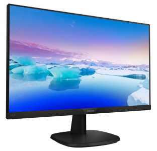 23.8" PHILIPS 243V7QJABF, Black, IPS, 1920x1080, 75Hz, 4ms, 250cd, 200M:1, D-Sub+HDMI+DP, Spkrs