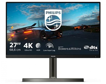 27" PHILIPS 278M1R Black, IPS, 3840x2160, 75Hz, FreeSync 1ms, 350cd, 50M:1, HDR, HDMI+DP+USB, Spkrs