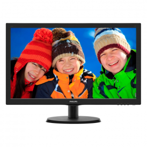 21.5" PHILIPS 223V5LSB2, Black, TN, 1920x1080, 75Hz, 5ms, 200cd, 10M:1, D-Sub+DVI