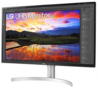 31.5" LG 32UN650-W, White/Silver,IPS,3840x2160,60Hz,FreeSync,5ms,350cd,HDR10,MegaDCR,HDMI+DP,Spkrs