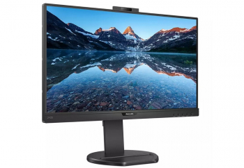 23.8" PHILIPS 243B9H, Black,IPS,1920x1080,75Hz,5ms,250cd,DCR50M:1,D-Sub+HDMI+DP+USB,WebCAM,Pivot,Spk