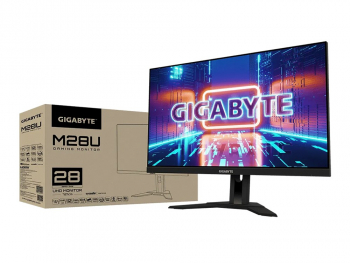 28" GIGABYTE M28U, Black, IPS, 3840x2160,144Hz,FreeSync,1msMPRT,470cd,12M:1,HDR400,HDMI+DP+USB,Spkrs