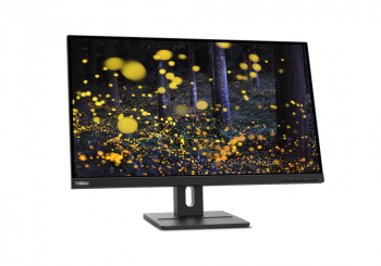 27" LENOVO ThinkVision E27q-20, Black, IPS 2560x1440, 60Hz, 4ms 350cd, 3M:1, HDMI+DP+Spkrs, Pivot