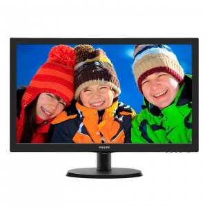 21.5" PHILIPS 223V5LHSB, Black, TN, 1920x1080, 75Hz, 5ms, 250cd, 10M:1, HDMI+D-Sub+AudioOut