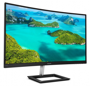 27" PHILIPS 272E1CA, Black, Curved-VA, 1920x1080, AdaptiveSync,4ms,250cd,MegaDCR,D-Sub+HDMI+DP,Spkrs