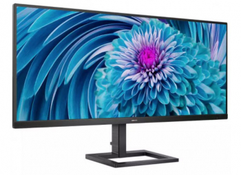 34" PHILIPS 345E2AE, Black, IPS, 3440x1440, 75Hz, FreeSync, 4ms, 300cd, MegaDCR, DP+HDMI, Spkrs