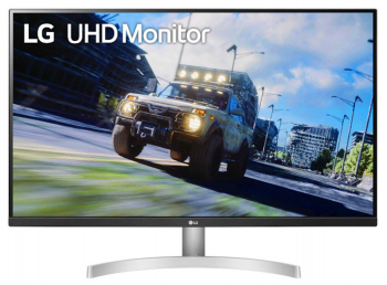 31.5" LG 32UN500-W, White/Bk, VA, 3840x2160, 75Hz, FreeSync, 4ms, 350cd,HDR10,HDMI+DP+AudioOut,Spkrs