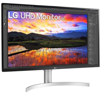 31.5" LG 32UN650-W, White/Silver,IPS,3840x2160,60Hz,FreeSync,5ms,350cd,HDR10,MegaDCR,HDMI+DP,Spkrs