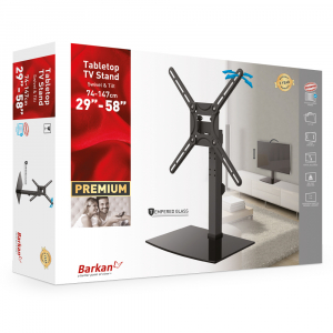 Tabletop TV Mount Barkan ''S320'' Black 29"-58" Swivel&Tilt, max.25kg, VESA mm: up to 400x400mm