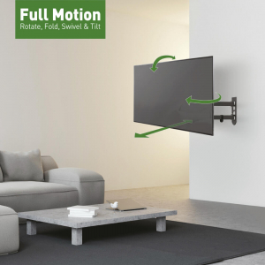 Wall Mount Barkan ''E3433'' Black 13"-65" Full Motion, max.40kg, VESA mm: up to 400x400mm