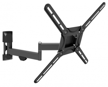 Wall Mount Barkan ''3420'' Black 13"-60" Full Motion, max.25kg, VESA mm: up to 400x400mm