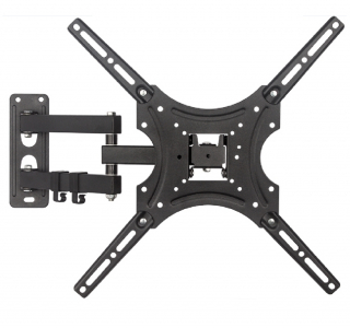 Wall Mount  Gembird "WM-55RT-04" Black 32"-55" 30kg, VESA:up400x400, Wall:60-370mm, -90°~+90°, +15°