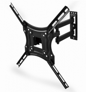 Wall Mount  Gembird "WM-55RT-04" Black 32"-55" 30kg, VESA:up400x400, Wall:60-370mm, -90°~+90°, +15°