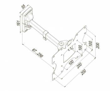 Wall Mount KSL "WMO-4023T" Black 19"-43"