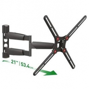 Wall Mount Barkan ''BM320'' Black 13"-65" Swivel, max.40kg, VESA mm: up to 400x400mm