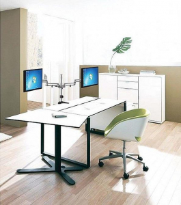 Table/desk stand for 2 monitors Reflecta FLEXO Desk 23-1010D 12"-23", 75x75,100x100, 8kg/bracket.