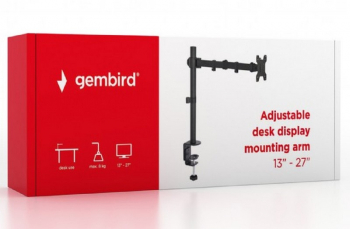 Table/desk stand for  monitor Gembird MA-DF1-01, 13"-27", max.8kg,  VESA: 75x75, 100x100