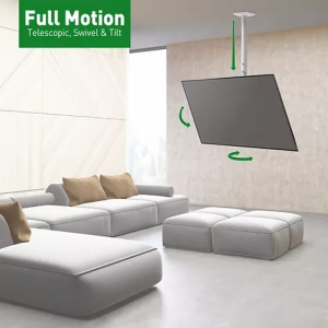 Ceiling Mount Barkan ''3500'' White/Black 29"-65" Full Motion, max.40kg, VESA mm: up to 400x400mm