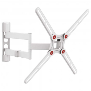 Wall Mount Barkan ''3400W'' White 29"-65" Full Motion, max.40kg, VESA mm: up to 400x400mm