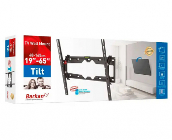 Wall Mount Barkan ''CM310+'' Black 19"-65" Tilt, max.50kg, VESA mm: up to 400x400mm+set+cable