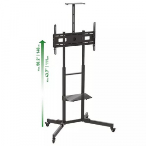 TV cart Barkan ''SW452'' Black 32"-80" Fixed, max.50kg, VESA mm: up to 600x400mm