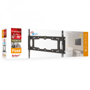 Wall Mount Barkan ''E400+'' Black 32" - 90" Fixed, max.60kg, VESA mm: up to 600x400mm