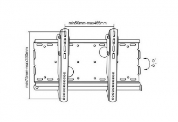 Wall Mount Reflecta "PLANO Flat 37-05", Silver, 32"-55" Fixed, VESA up to 400x200, max.75kg