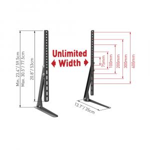 Tabletop TV Legs Barkan ''S40'' Black 32"-70", max.50kg, VESA mm: up to 800x400mm