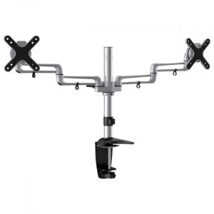 Table/desk stand for 2 monitors Reflecta FLEXO Desk 23-1010D 12"-23", 75x75,100x100, 8kg/bracket.