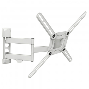 Wall Mount Barkan ''3400W'' White 29"-65" Full Motion, max.40kg, VESA mm: up to 400x400mm