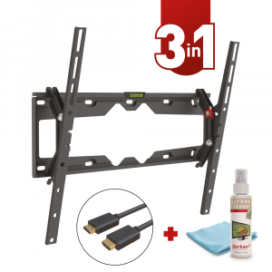 Wall Mount Barkan ''CM310+'' Black 19"-65" Tilt, max.50kg, VESA mm: up to 400x400mm+set+cable